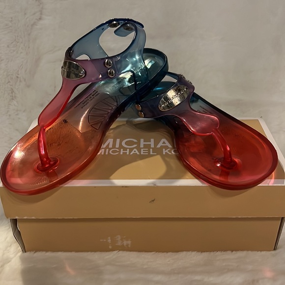 Michael Kors Harmony red and blue sandals.   Size 10. - Picture 2 of 2